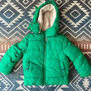 Mini Boden winter dinosaur coat size 2-3